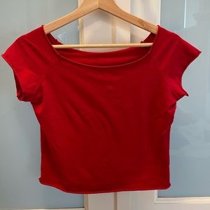 Brandy Melville red off the shoulder shirt